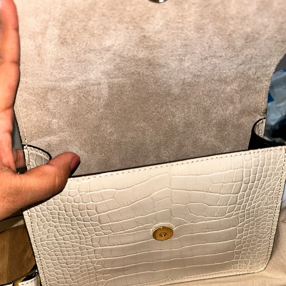 House of Harlow 1960 Croc-Embossed Bag with Gold Chain ✨Open to offers✨ - Picture 7 of 11